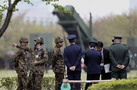 Thành phố Nhật xin lỗi vì phát nhầm tin Triều Tiên phóng tên lửa - 1 Tên lửa Patriot được triển khai tại thủ đô Tokyo.