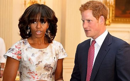 Những hình ảnh ấn tượng tuần qua - 4 Hoàng tử Anh Harry gặp gỡ đệ bà chủ Nhà Trắng Michelle Obama trong khuôn khổ chuyến thăm Mỹ.