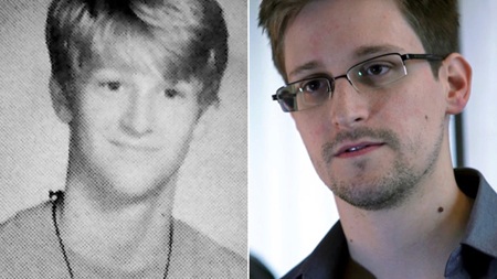 Mỹ lo cựu nhân viên CIA mang "núi" tài liệu đào tẩu sang Trung Quốc - 1 Edward Snowden thời niên thiêu và hiện tại.