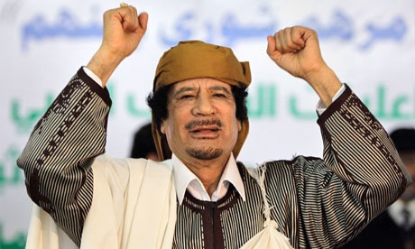 Cố lãnh đạo Libya Muammar Gaddafi.