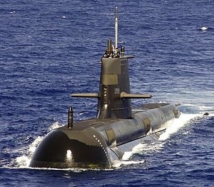 Tướng Trung Quốc "ớn" tàu ngầm ở Biển Đông - 1 HMAS Rankin, tàu ngầm lớp Collins của Australia.
