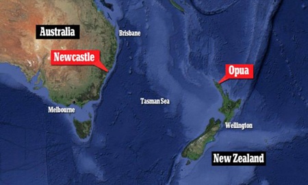 Du thuyền chở 7 người mất tích ngoài khơi New Zealand - 1 Du thuyền khởi hành từ Opua đi Newcastle.