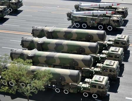 Trung Quốc khoe dàn tên lửa DF-31 trong lễ diễu binh ở Thiên An Môn.