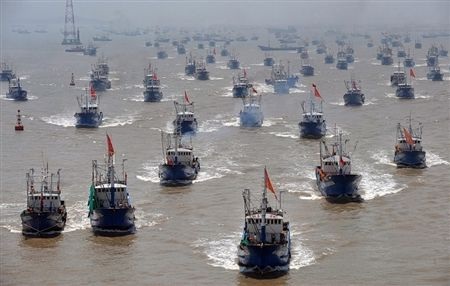 Máy bay tiêm kích J-10 của không quân Trung Quốc. 