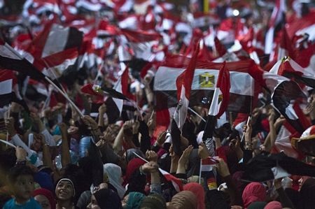 Người biểu tình xuống đường vì bất mãn với cách thức lãnh đạo của Tổng thống Morsi.