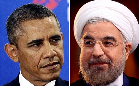 Lãnh đạo Iran - Mỹ lần đầu điện đàm trong hơn 30 năm - 1 Tổng thống Mỹ Barack Obama và người đồng cấp Iran Hassan Rouhani.