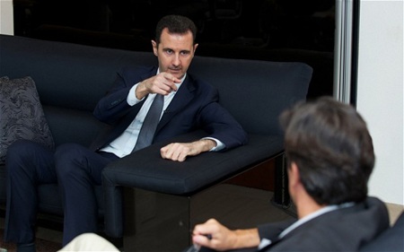 Tổng thống Syria: “Cho tôi xem bằng chứng về vụ tấn công hóa học” - 1 Tổng thống Bashar al-Assad trong cuộc phỏng vấn với tờ