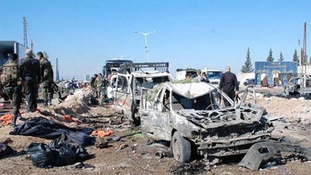 Đánh bom rung chuyển Syria, 30 người chết - 2 Hàng loạt phương tiện bị phá hủy.