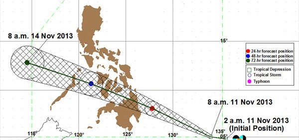Hướng di chuyển chủ yếu của bão Zoraida (Ảnh Philstar)