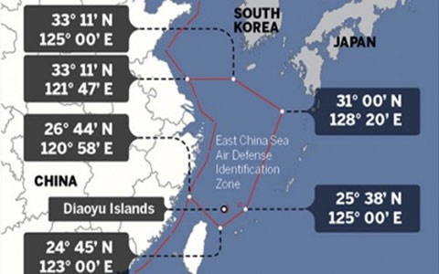 Đối sách của Việt Nam trên không phận Biển Đông - 1 ADIZ của trung Quốc trên biển Hoa đông