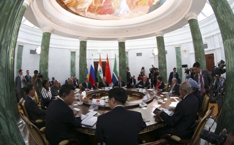 Một phiên họp tại G20 ở Nga tháng 9/2014.