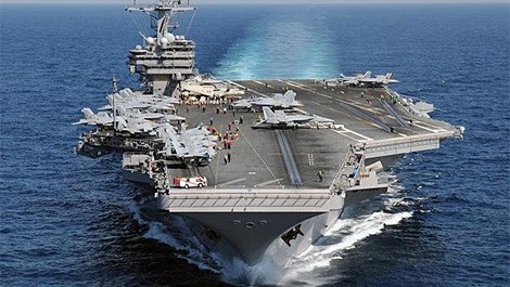 Mỹ giữ tàu sân bay ở Địa Trung Hải để trấn an đồng minh về Ukraine - 1 Tàu sân bay USS George H.W. Bush của hải quân Mỹ.