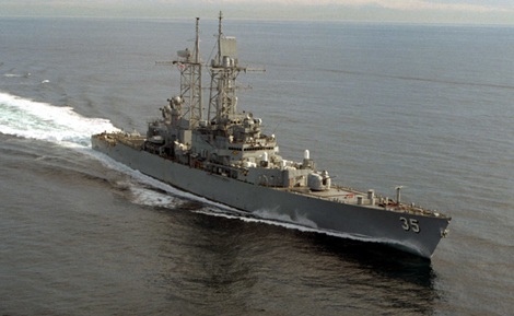 Mỹ điều tàu khu trục tên lửa tới Biển Đen - 1 Tàu khu trục tên lửa USS Truxton của hải quân Mỹ.