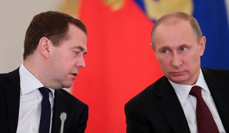 Tổng thống Putin và Thủ tướng Medvedev.