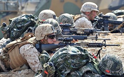 Mỹ, Hàn khoe sức mạnh trong tập trận