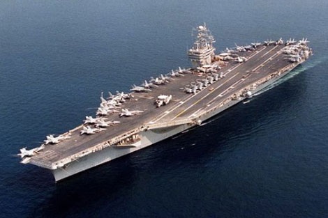Tàu sân bay USS Nimitz của hải quân Mỹ.