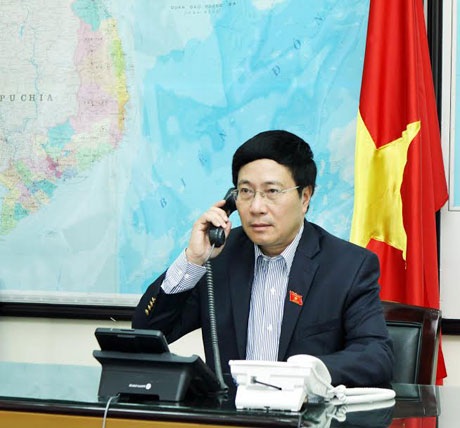 Phó Thủ tướng Phạm Bình Minh điện đàm với Ngoại trưởng Hoa Kỳ John Kerry - 1 Phó Thủ tướng, Bộ trưởng Ngoại giao Phạm Bình Minh