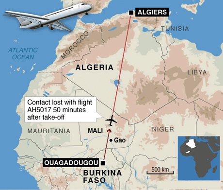 Pháp điều binh sĩ đảm bảo hiện trường tai nạn máy bay Algeria - 1 Máy bay đã bị rơi ở phía bắc Mali, 50 phút sau khi cất cánh.