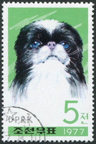 Hai con tem in hình các chú chó được phát hành vào năm 1977.