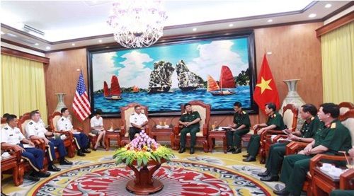Hoa Kỳ đã chính thức yêu cầu Trung Quốc rút giàn khoan - 1 Toàn cảnh buổi tiếp. Ảnh: Hồng Pha