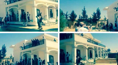 Phiến quân Hồi giáo chiếm đại sứ quán Mỹ tại Libya - 1 Các phiến quân tại đại sứ quán Mỹ ở Tripoli.