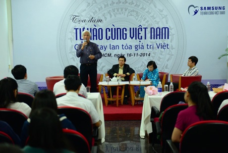 Chung tay lan tỏa giá trị Việt - 1 Các diễn giả trong buổi tọa đàm