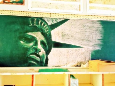 Nữ thần Tự do được thực hiện khá công phu.