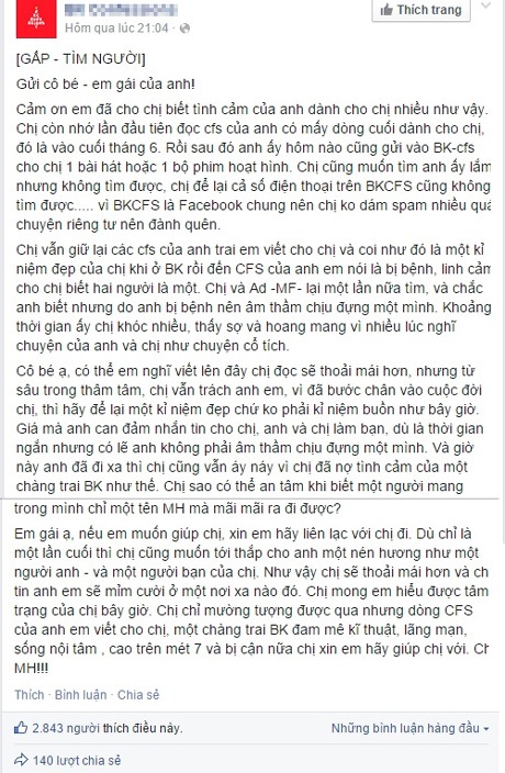 Cư dân mạng “rơi lệ” vì chuyện tình của chàng SV Bách khoa - 2 Cô gái M.T bày tỏ nỗi lòng của mình.