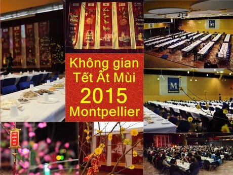 Không gian tiệc Tết Ất Mùi của SV nhưng không kém phần chuyên nghiệp.