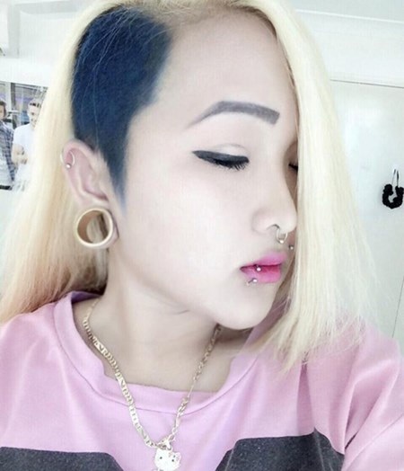 Những kiểu tóc “không giống ai” của giới trẻ Việt - 8 Hiểu Ngân cá tính với kiểu tóc cạo trọc một bên