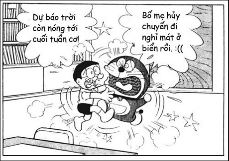 Khổ sở vì nắng nóng gần 40 độ, cư dân mạng chế ảnh "giải nhiệt" - 3 Phong trào chế truyện
Đô-rê-mon chưa bao giờ giảm nhiệt