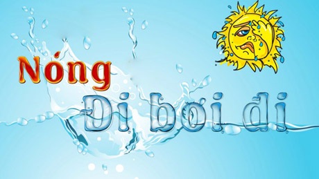 Khổ sở vì nắng nóng gần 40 độ, cư dân mạng chế ảnh "giải nhiệt" - 5 Ông mặt trời cũng phải đi
bơi tránh nóng
