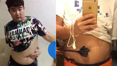Thiếu nữ châu Á “phát sốt” với trào lưu khoe ảnh “tay chạm rốn” - 16 Các chàng trai cũng thể hiện khả năng không tồi