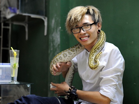 Nguyễn Anh Duy (SN 1994) sở hữu nuôi nhiều vật nuôi là bò sát.