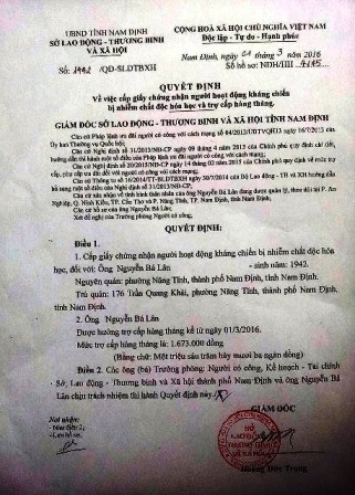 “Liệt sỹ” trở về sau 37 năm lần đầu tiên được hưởng chế độ trợ cấp - 2 “Liệt sỹ” trở về sau 37 năm lần đầu tiên được hưởng chế độ trợ cấp - 2