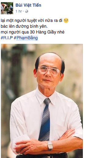 Cộng đồng mạng Việt một đêm nhớ về nghệ sĩ Phạm Bằng - 4 Cộng đồng mạng Việt một đêm nhớ về nghệ sĩ Phạm Bằng - 4