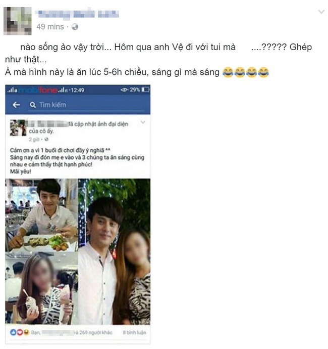 Ảnh ghép của M.H có nhiều chi tiết không khớp