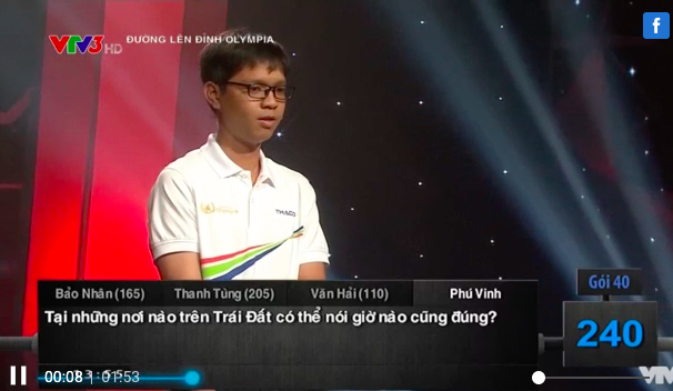 Những lần Đường lên đỉnh Olympia gây tranh cãi “nảy lửa” về đáp án - 2 Những lần Đường lên đỉnh Olympia gây tranh cãi “nảy lửa” về đáp án - 2