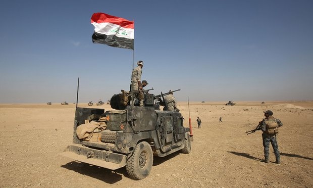 Tướng Mỹ nói các thủ lĩnh IS đang tháo chạy khỏi thành trì Mosul - 1 Lực lượng an ninh Iraq trên đà tiến vào Mosul. (Ảnh: AFP)