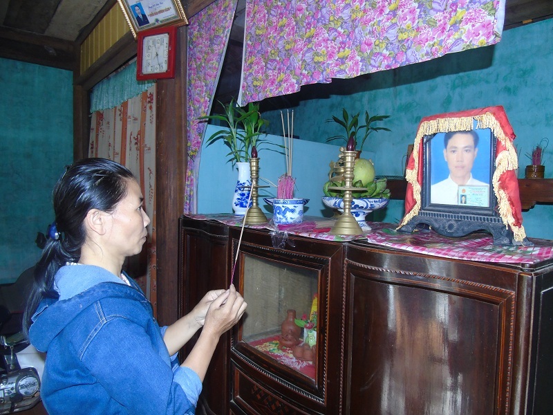 Một vụ tai nạn vào năm 2010 đã cướp đi người chồng của chị Hà