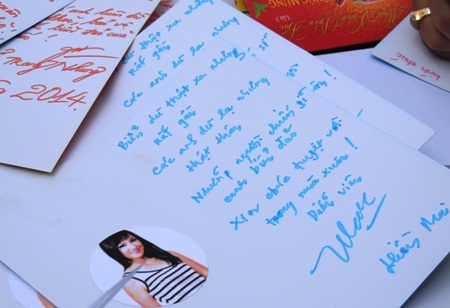 Thiệp chúc mừng năm mới của diễn viên Hiền Mai