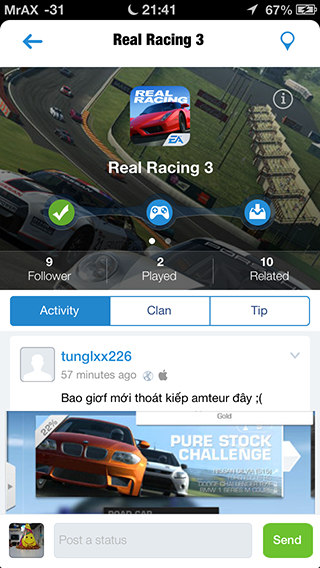 onClan của Appota: mạng xã hội thú vị dành cho dân nghiền game mobile - 3 Tường game, nơi game thủ chia sẻ các
kinh nghiệm về game.