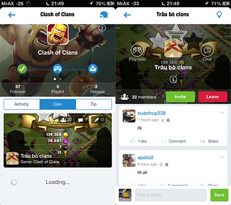 onClan của Appota: mạng xã hội thú vị dành cho dân nghiền game mobile - 4 Mỗi game lại có các hệ thống clan nhỏ,
nơi các “bang hội” tụ họp và bàn chiến lược riêng.