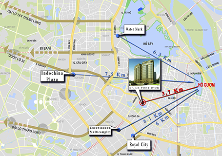 D’. Le Pont D’or Hoàng Cầu: vị trí “vàng”, giá hấp dẫn - 2 Toàn cảnh khu căn hộ cao cấp D'. Le Pont D'or Hoàng Cầu của tập đoàn Tân Hoàng Minh.