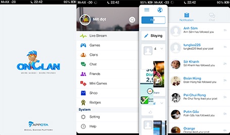 onClan của Appota là một mạng xã hội đích thực