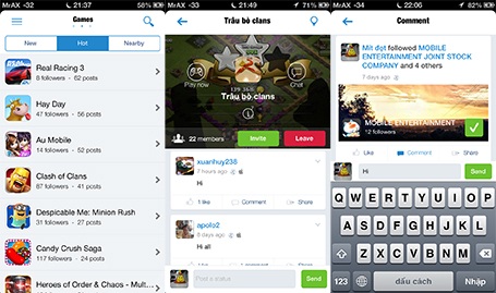 Tính tương tác cao dành cho game thủ được Appota đặt lên hàng đầu trong onClan