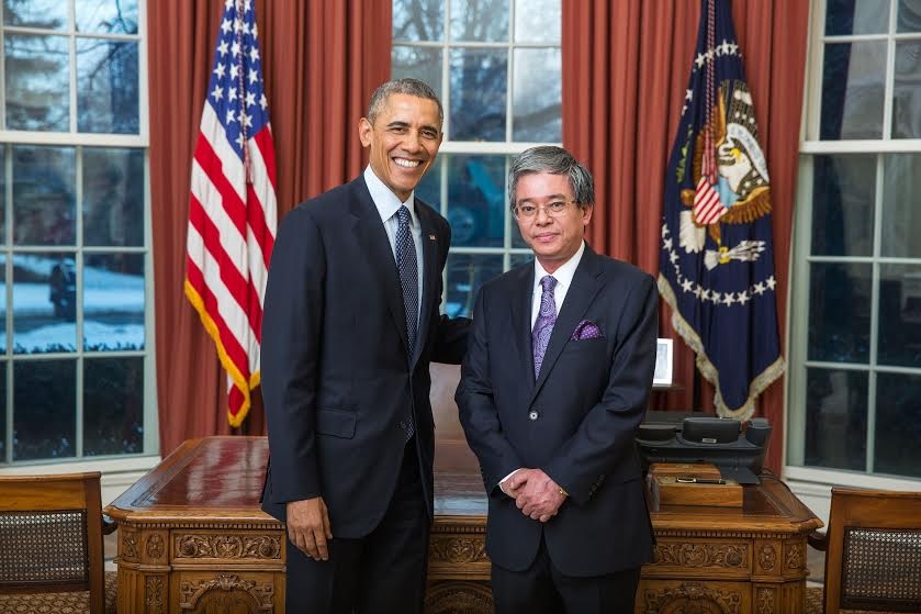 Tổng Bí thư Nguyễn Phú Trọng sẽ thăm Mỹ - 1 Tổng thống Obama tiếp Đại sứ Phạm Quang Vinh (Ảnh: