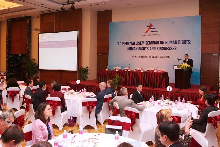 Khai mạc Hội thảo không chính thức lần thứ 14 của ASEM về quyền con người chiều ngày 18/11