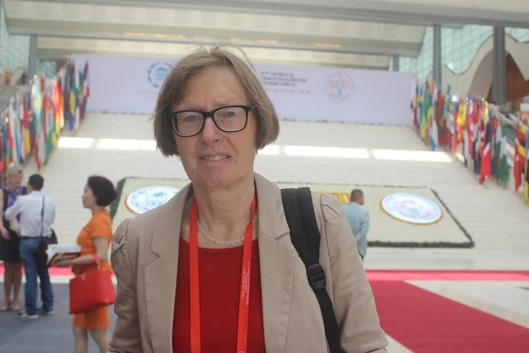 Nghị sĩ IPU-132: Trung Quốc phải hành xử đúng luật pháp quốc tế - 1 Bà Gabriela Moser, thành viên Đảng Xanh của Nghị viện Áo