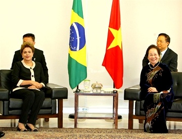 Phó Chủ tịch nước Nguyễn Thị Doan tiếp kiến Tổng thống Brazil - 1 Phó Chủ tịch nước Nguyễn Thị Doan tiếp kiến Tổng thống Brazil